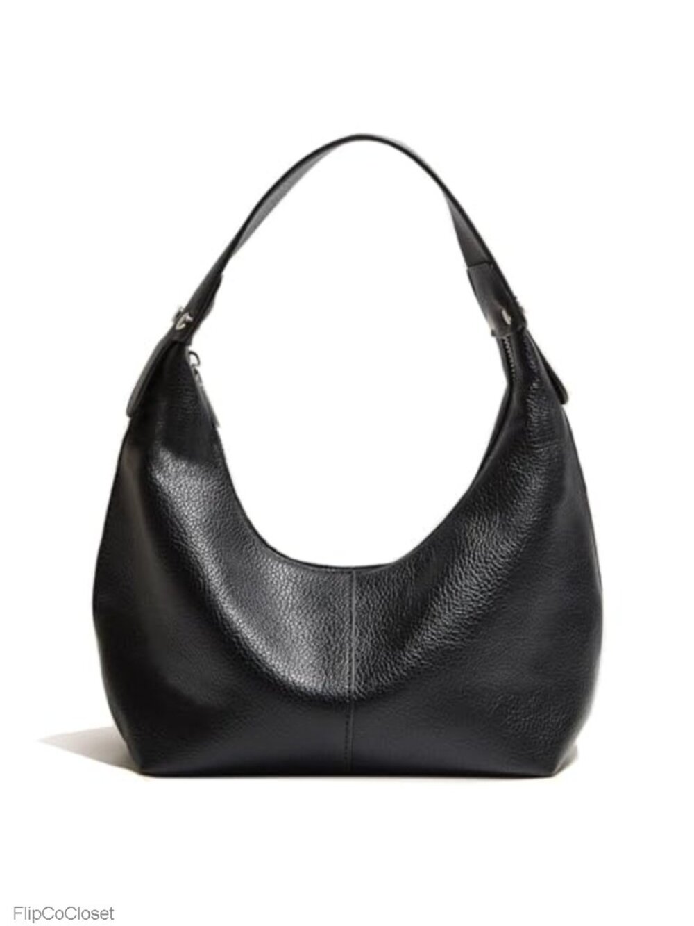 Woven Vegan Leather Hobo Shoulder Bag